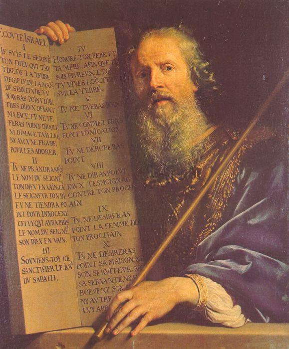 Philippe de Champaigne Moses with the Ten Commandments Sweden oil painting art